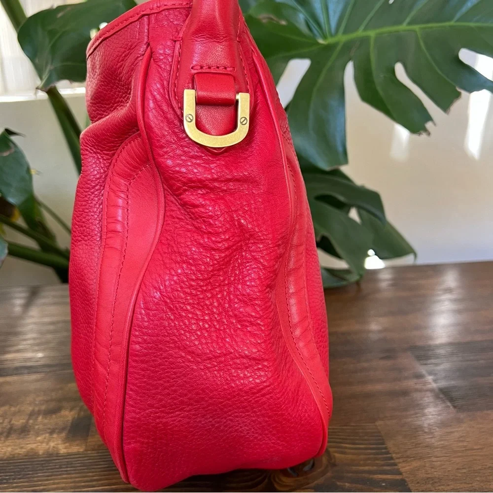 Tory Burch Edye $525 Red Leather Hobo Crossbody